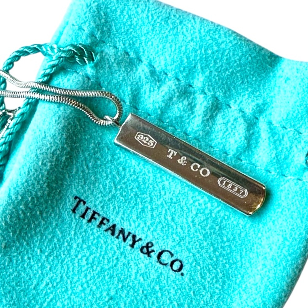 TIFFANY/ Tiffany 925 1837 bar pendant / necklace